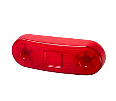 Повторювач габариту (овал) 21 LED NEON 12/24V червоний (KOD 34-red)
