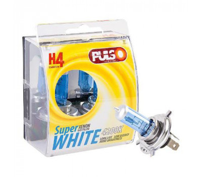 Лампи PULSO/галогенні H4/P43T 12v60/55w super white/plastic box (LP-42651)