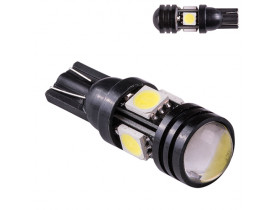Лампа PULSO/габаритная/LED T10/4SMD-5050/12v/1.5w/72lm White with lens (LP-157266) - Лампы LED