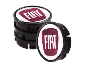 Заглушка колесного диска Fiat 60x55 прямая универсальная силиконовая (4шт.) (53141) - Колпаки
