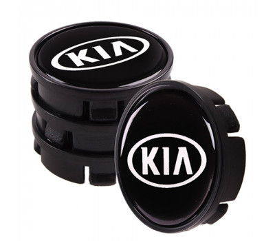 Заглушка колесного диска KIA 60x55 прямая универсальная силиконовая (4шт.) (53144)