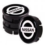 Заглушка колесного диска Nissan 60x55 прямая универсальная силиконовая (4шт.) (53147)