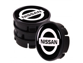 Заглушка колесного диска Nissan 60x55 прямая универсальная силиконовая (4шт.) (53147) - Колпаки