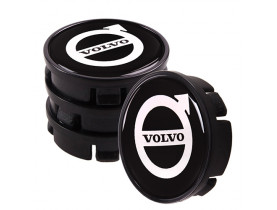 Заглушка колесного диска Volvo 60x55 прямая универсальная силиконовая (4шт.) (53154) - Колпаки
