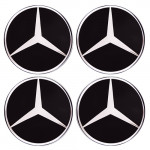 Емблема для заглушки колісного диска Mercedes D55 силіконова (4шт.) (53521)