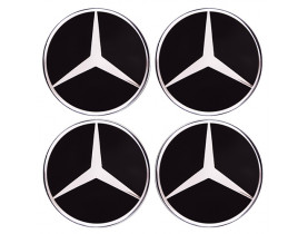 Емблема для заглушки колісного диска Mercedes D55 силіконова (4шт.) (53521) / Ковпаки