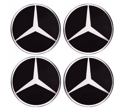 Эмблема для заглушки колесного диска Mercedes D55 силиконовая (4шт.) (53521)