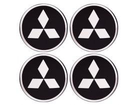 Емблема для заглушки колісного диска Mitsubishi D55 силіконова (4шт.) (53522) / Ковпаки