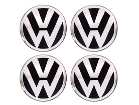 Эмблема для заглушки колесного диска VW D55 силиконовая (4шт.) (53523) - Колпаки