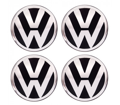 Эмблема для заглушки колесного диска VW D55 силиконовая (4шт.) (53523)