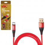 Кабель  VOIN CC-4201C RD USB - Type C 3А, 1m, red (быстрая зарядка/передача данных) (CC-4201C RD)