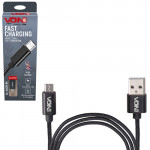 Кабель VOIN CC-1802M BK, USB - Micro USB 3А, 2m, black (швидка зарядка/передача даних) (CC-1802M BK)