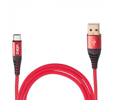 Кабель VOIN CC-4202 RD USB - Type C 3А, 2m, red (швидка зарядка/передача даних) (CC-4202 RD)