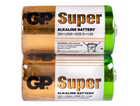 Батарейка GP SUPER ALKALINE 1.5V 13A-S2 щелочная, LR20, D (4891199006456) - Элементы питания
