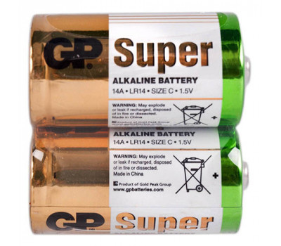 Батарейка GP SUPER ALKALINE 1.5V 14A-S2 щелочная, LR14, С (4891199006463)