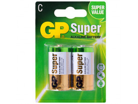 Батарейка GP SUPER ALKALINE 1.5V 14A-U2 щелочная, LR14, С (4891199000010) / Елементи живлення