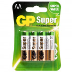 Батарейка GP SUPER ALKALINE 1.5V 15A-U4 лужна, LR6, АА (4891199000034)