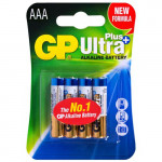 Батарейка GP ULTRA PLUS ALKALINE 1.5V 24AUPHM-2UE4 щелочная, LR03 AUP, AAA (4891199100338)