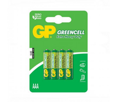 Батарейка GP GREENCELL 1.5V сольова 24G-U4, R03, ААA (4891199000478)