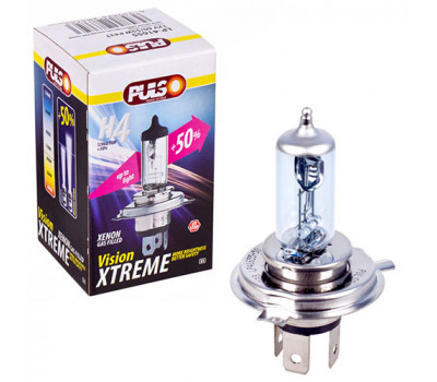 Лампа PULSO/галогенна H4/P43T 12v60/55w+50% X-treme Vision/c/box (LP-41655)