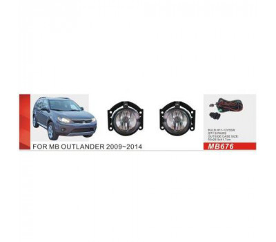 Фары дополнительной модели Mitsubishi Outlander XL 2009-14/Triton/L200 2015-/MB-676/H11-12V55W/эл.проводка (MB-676)