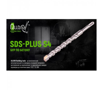 Alloid. Бур по бетону SDS-plus S4 12x110мм в тубе (FH-12110)