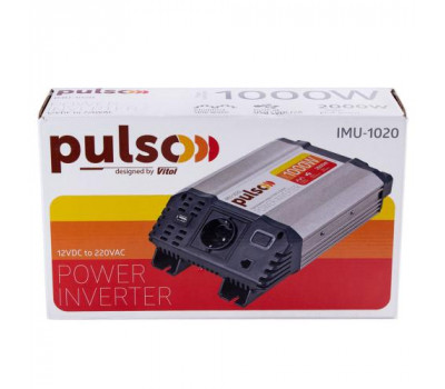 Преобраз. напряжения PULSO/IMU-1020/12V-220V/1000W/USB-5VDC2.0A/мод.волна/клеммы (IMU-1020)