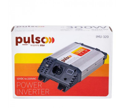 Преобраз. напряжения PULSO/IMU 320/12V-220V/300W/USB-5VDC2.0A/мод.волна/клеммы (IMU-320)