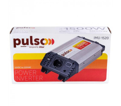 Преобраз. напряжения PULSO/IMU-1520/12V-220V/1500W/USB-5VDC2.0A/мод.волна/клеммы (IMU-1520)