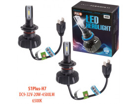 Лампы PULSO S1 PLUS/H7/LED-chips CSP/9-32v2*20w/4500Lm/6500K (S1 PLUS-H7) - Лампы LED