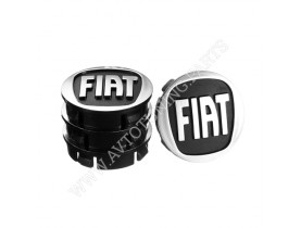 Заглушка колісного диска Fiat 60x55 чорний ABS пластик (4шт.) (50012) / Ковпаки