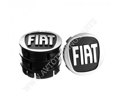 Заглушка колісного диска Fiat 60x55 чорний ABS пластик (4шт.) (50012)