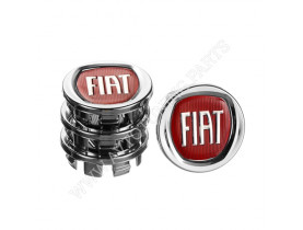 Заглушка колесного диска Fiat 49x43 серый ABS пластик (4шт.) (50013) - Колпаки
