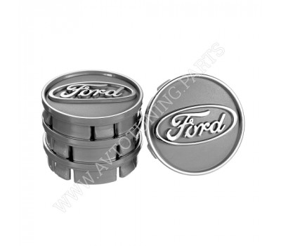 Заглушка колесного диска Ford 60x55 серый ABS пластик (4шт.) 50019 (50019)