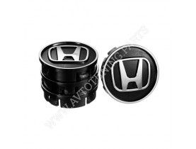 Заглушка колесного диска Honda 60x55 черный ABS пластик (4шт.) (50033) - Колпаки