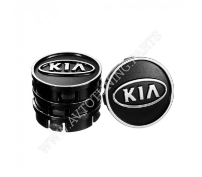 Заглушка колісного диска KIA 60x55 чорний ABS пластик (4шт.) 50027 (50027)