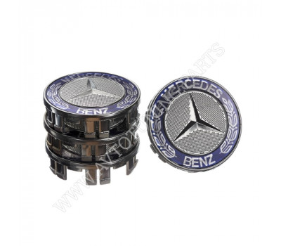 Заглушка колесного диска Mercedes 75x70 серый ABS пластик (4шт.) с колоском 50034 (50034)