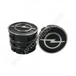 Заглушка колесного диска Opel 60x55 черный ABS пластик (4шт.) 50009 (50009)
