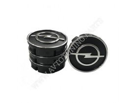 Заглушка колесного диска Opel 60x55 черный ABS пластик (4шт.) 50009 (50009) - Колпаки
