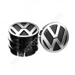 Заглушка колісного диска VW 60x55 чорний ABS пластик (4шт.) 50007 (50007)