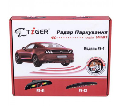 Парктроник TIGER PS-41/LED/4 датчика D=18mm/коннектор/black/black (PS-41)