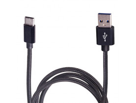 Кабель USB - Type С (Black) ((200) Bk) / Кабелі USB