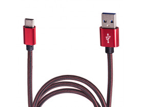 Кабель USB - Type С (Red) ((200) Rd) / Кабелі