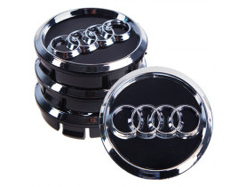 Заглушка колісного диска AUDI 60x55 чорний ABS пластик (4шт.) 46983 (SAK 12/056) / Заглушки колісних дисків