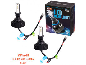 Лампы PULSO S1 PLUS/H3/LED-chips CSP/9-32v2*20w/4500Lm/6500K (S1 PLUS-H3) - Лампы LED