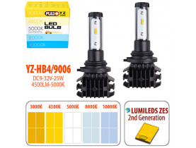 Лампи PULSO YZ/HB4 9006/LED-chips ZES-Philips/9-32v2*25w/4500Lm/3000-4300-5000-6500-10000K (YZ-HB4 9006) / Лампи LED