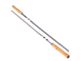 Шампур SS с деревянной ручкой 600х10х2мм УК-Ш60Д (МРН014319) / Гриль