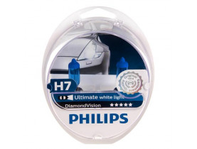 Автолампа Philips White Vision H7 12V 55W PX26d 2 шт. (12972WHVSM) абсолютно біле світло (12972WHVSM) / Лампи галогенні
