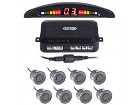 Парктроник Pulso LP-10180/LED/8 датчиков D=22mm/коннектор/grey (LP-10180-grey) / Парктроніки-Камери