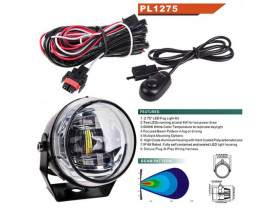 Фара доп. PL-1275 LED-ZES/12V-9W-900LM/D=70mm/эл.проводка (PL-1275-LED) - Оптика DLAA